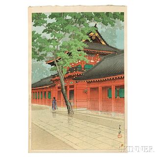 Kawase Hasui (1883-1957), Sanno Shrine after Rain