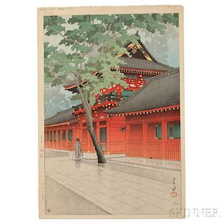 Kawase Hasui (1883-1957), Sanno Shrine after Rain