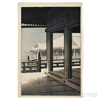 Kawase Hasui (1883-1957), Snow at Kiyomizu Temple