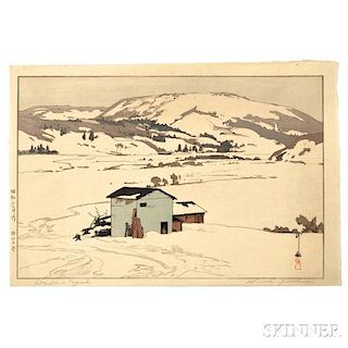 Hiroshi Yoshida (1876-1950), Winter in Taguchi