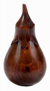 Georgian Pear-Form Walnut Tea Caddy
