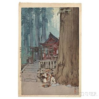 Hiroshi Yoshida (1876-1950), Misty Day in Nikko