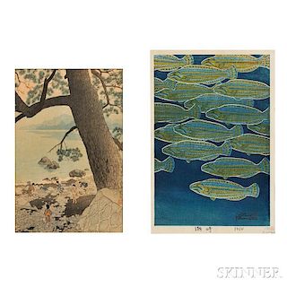 Kasamatsu Shiro (1898-1991), Two Color Woodblocks
