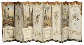 Fine Louis XVI Eight-Panel Room Screen