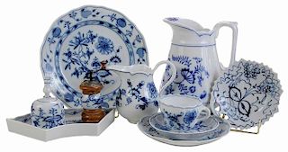Thirty-Two Meissen Blue-and-White