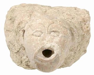Carved Pink Stone or Marble Zoomorphic