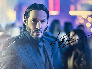 John Wick Keanu Reeves signed movie photo