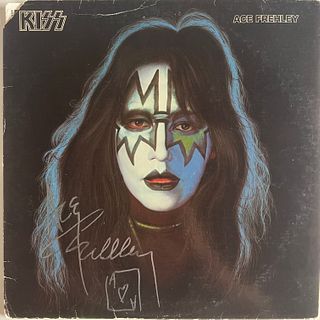 KISS Ace Frehley signed album