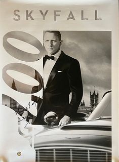 Skyfall Daniel Craig signed movie poster