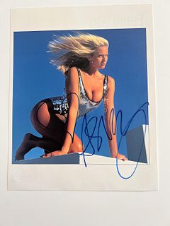 Sports Illustrated Model Ashley Montana signed calendar photo page