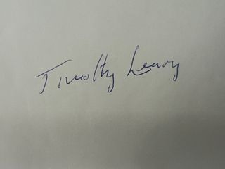 Timothy Leary original signature
