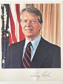39th POTUS Jimmy Carter printed signature photo