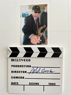 Mel Brooks signed movie clapperboard with photo