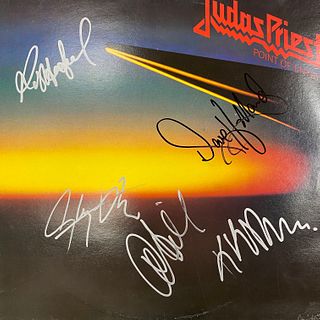 Judas Priest Point of Entry signed album