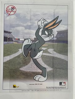 Bugs Bunny Pitching with the Yankees 2002 edition sericel
