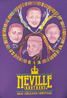 The Neville Brothers signed poster 