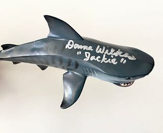 Jaws 2 Donna Wilkes signed shark. JSA 