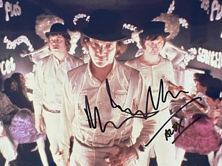A Clockwork Orange Malcolm McDowell signed movie photo