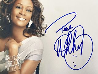 Whitney Houston signed photo