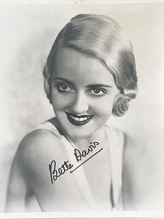 Bette Davis signed photo