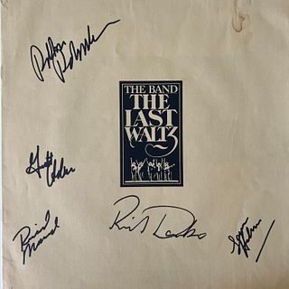 The Band The Last Waltz signed insert book 