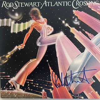 Rod Stewart Atlantic Crossing signed album