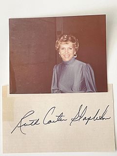 Ruth Carter Stapleton signed photo. 3x4 inches