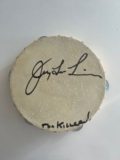 Jerry Lee Lewis signed tambourine