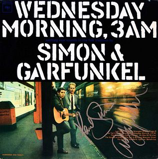 Simon & Garfunkel signed Wednesday Morning, 3AM album