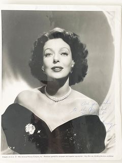 Loretta Young signed photo