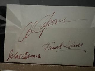 Al and Mae Capone original signatures