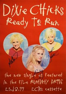 Dixie Chicks signed "Ready To Run" promo poster