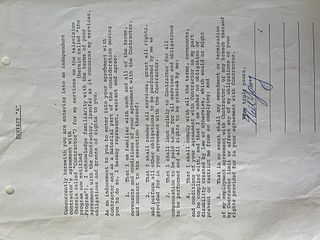 Neil Young signed contract