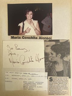 María Conchita Alonso signed note and photo collage