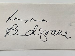 Lynn Redgrave original signature cut