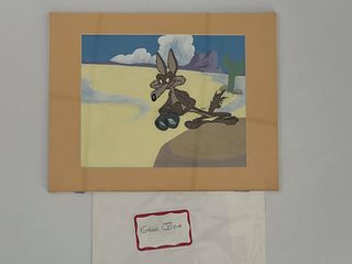 Wile E. Coyote sericel signed by Chuck Jones