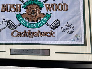 Caddyshack Bushwood Country Club signed flag 