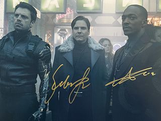 The Falcon and The Winter Soldier Sebastian Stan and Anthony Mackie signed photo