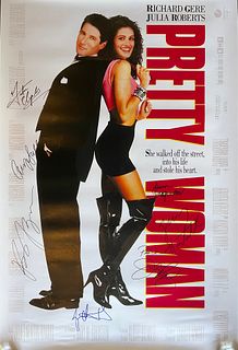 Pretty Woman cast signed movie poster 