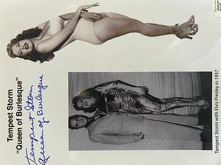 Tempest Storm signed photo