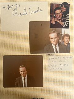 Charles Grodin signed note and photo collage