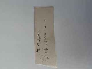 Hank Williams original signature