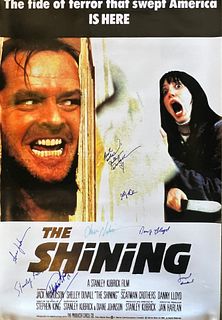 The Shining cast signed movie poster 
