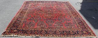 Finely Woven Roomsize Sarouk Carpet.