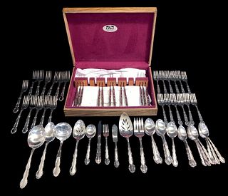 ROGERS BROTHERS Flatware Set HERITAGE Set 12 Silver Plate