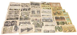 Collection Stereo Viewer Cards WW1 Western Front, World's Fair, War Ships
