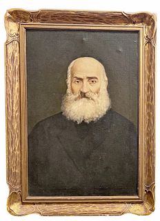 19th C Oil on Canvas Portrait of Man 