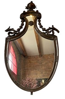 Large Bronze Wash Neoclassical Mirror