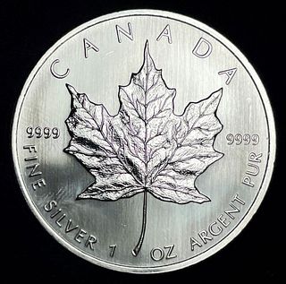 2008 Canada $5 Maple Leaf 1 ozt .9999 Silver