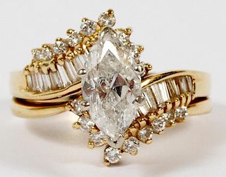 18KT YELLOW GOLD AND 1.6CT DIAMOND RING